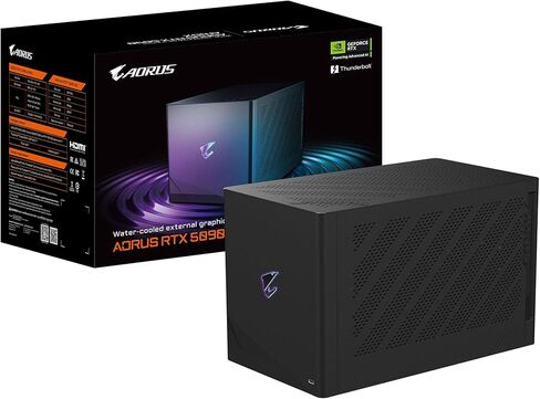 GIGABYTE AORUS RTX 5090 AI Box Graphics Card, WATERFORCE All-in-one Cooling System, Thunderbolt 5, USB-4, GV-N5090IXEB-32GD Video Card in Saudi Arabia