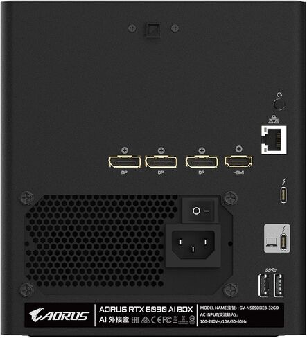 GIGABYTE AORUS RTX 5090 AI Box Graphics Card, WATERFORCE All-in-one Cooling System, Thunderbolt 5, USB-4, GV-N5090IXEB-32GD Video Card in Saudi Arabia