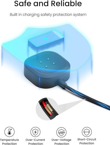 شاحن Sinoacc لساعة Fitbit Sense & Versa 3 الذكية، سلك كابل شحن سريع بديل لساعة Sense/Sense 2/Versa 3/Versa 4 الذكية [1 متر/3.3 قدم] in Saudi Arabia