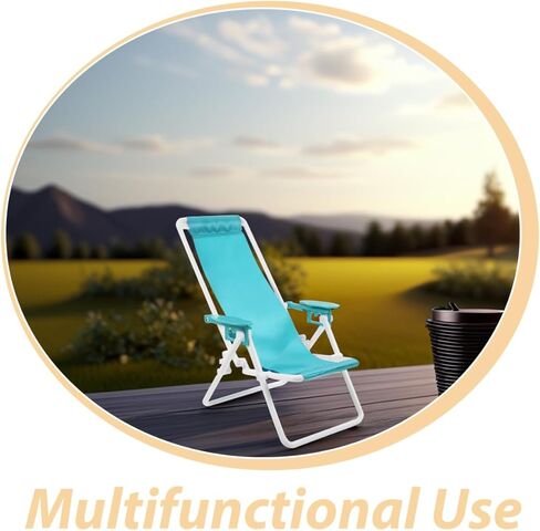 ARTIBETTER Folding Beach Chair Lightweight Portable Lounge Chair with Breathable Design and Stable Support for Outdoor Camping Beach and Picnic in Saudi Arabia