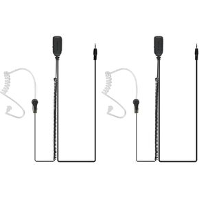 سماعة أذن Retevis RB48 Walkie-Talkie مع ميكروفون 1 دبوس 2.5 مم، VOX، سلك ملفوف، أنبوب صوتي، متوافق مع RB48 RT49 RT49B RT49P راديو ثنائي الاتجاه، سماعة رأس Walkie Talkie (عبوتان) in Kuwait
