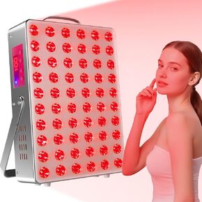 لوحة العلاج بالضوء الأحمر من تشولاس للوجه والجسم، 150 وات مع 60 مصباح LED مزدوج الشريحة، ضوء أحمر 660 نانومتر و850 نانومتر بالقرب من الأشعة تحت الحمراء، 3 أوضاع سطوع ومؤقت قابل للتعديل، للعناية بالبشرة والاسترخاء (أبيض) in Kuwait