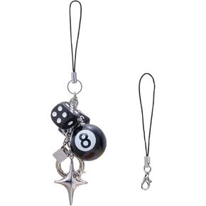 Ornaland Dice Phone Charms الاكريليك الهاتف سحر المعصم حزام الكاميرا سحر Strapfor كاميرا المفاتيح المحفظة in Kuwait
