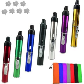 Butane Torch Lighter, FERNBE Metal All-in-One Tube Built-in Detachable Refillable Butane Torch Handheld Lighter (Black) in Saudi Arabia