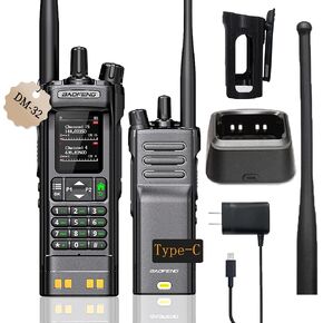 BAOFENG DM32 DMR 10W Long Range Walkie Talkie | Dual Band VHF/UHF | GPS & USB-C Rechargeable | Two Way Radio for Outdoor Hunting Emergency in Saudi Arabia