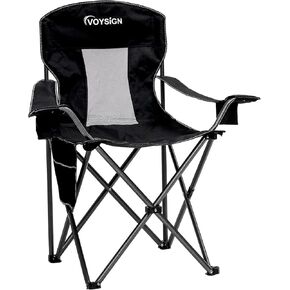 كراسي تخييم شبكية قابلة للطي للبالغين، كراسي خارجية محمولة كبيرة الحجم، سعة الوزن 325 رطلاً مع حامل أكواب، جيب تخزين، حقيبة حمل in Kuwait