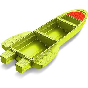 Fishing Boat, Folding Jon Boat with 3 Collapsible Modular Fishing Kayak and 2 Side&Tail Pontoons, Multipurpose Kayak Canoe, Up to 800lbs Buoyancy Suitable for 5-7 Person. in Saudi Arabia