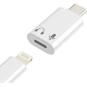 Lightning to USB C Adapter for Iphone17 16 15 Pro Max Headphone for Apple Audio Female Lighting Microphone Type C Male Converter Earphone Adaptor Cable Mic Earbuds for Ipad Jack Compatible for Samsung in Kuwait