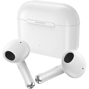 سماعات أذن لاسلكية، سماعات رأس بلوتوث، وسادات هوائية بخاصية إلغاء الضوضاء، وسادات أذن ثلاثية الأبعاد 4، وسائد أذن داخل الأذن مع سماعات أذن رياضية عميقة، وحقيبة شحن USB-C، لأجهزة Android/Samsung/Apple iPhone in Kuwait