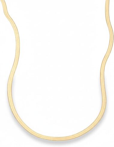 Made By Mary Hera Chain Necklace – Classic Herringbone Chain Necklace for Women | Minimalist Layering Jewelry | Everyday Statement Necklace | Elegant Necklace Gift 16 in Saudi Arabia