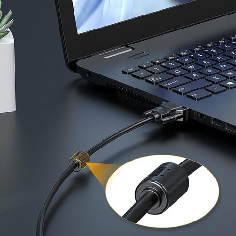 DurabilityVGA Cable VGA Monitors Cable with Ferrite Cores for Clear ImagesOutput in Saudi Arabia