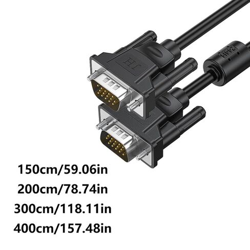 DurabilityVGA Cable VGA Monitors Cable with Ferrite Cores for Clear ImagesOutput in Saudi Arabia