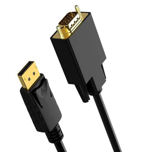 كابل محول SUNGOOYUE DisplayPort إلى VGA، محول فعال لنقل الحركة للشاشات وأجهزة العرض، قلب نحاسي خالٍ من الأكسجين بطول سلك 1.8 متر in Saudi Arabia