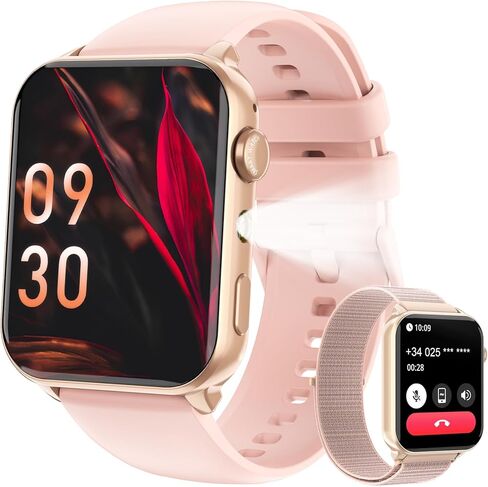 ساعة ذكية للنساء والرجال، ساعة لياقة بدنية عالية الدقة مقاس 1.91 بوصة مع مصباح يدوي LED، أكثر من 100 وضع رياضي لتتبع اللياقة البدنية، ساعة نسائية لمعدل ضربات القلب/النوم/الحيض، مقاومة للماء IP68، ساعة نسائية لنظام Android/IOS in Kuwait