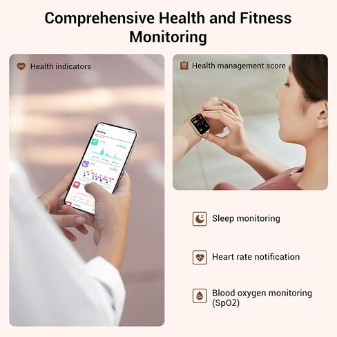 ساعة ذكية للنساء والرجال، ساعة لياقة بدنية عالية الدقة مقاس 1.91 بوصة مع مصباح يدوي LED، أكثر من 100 وضع رياضي لتتبع اللياقة البدنية، ساعة نسائية لمعدل ضربات القلب/النوم/الحيض، مقاومة للماء IP68، ساعة نسائية لنظام Android/IOS in Kuwait