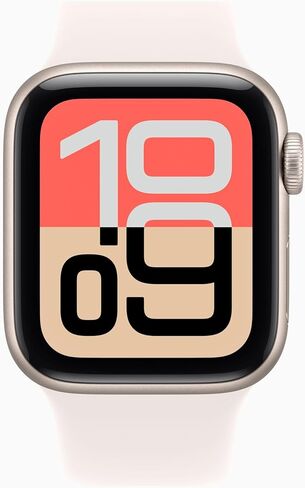 Apple Watch SE 3 [GPS + Cellular, 40mm] Starlight Aluminum Case with Light Blush Sport Band, S/M (Renewed) in Saudi Arabia
