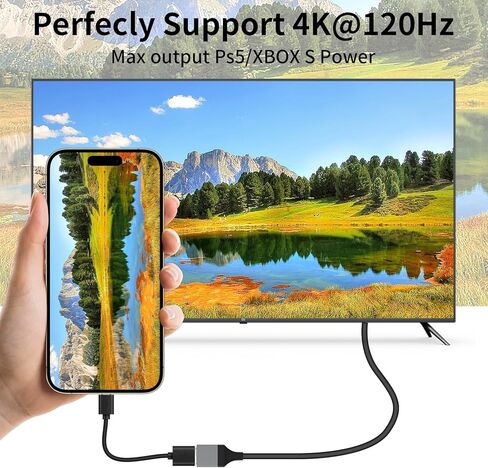 Universal HDMI Adapter for Phone to TV, Phone HDMI Cable, Plug and Play HD Screen Mirroring Adapter for Samsung/iPhone/LG/Motorola/Pixel etc in Saudi Arabia