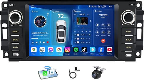 4Core + 64G ROM راديو ستيريو للسيارة دودج رام 1500 2500 3500 2009-2012: 7 بوصة 1280 * 800 IPS شاشة لمس لاسلكية CarPlay Android Auto مع GPS 5G WiFi Bluetooth HD كاميرا احتياطية FM in Kuwait