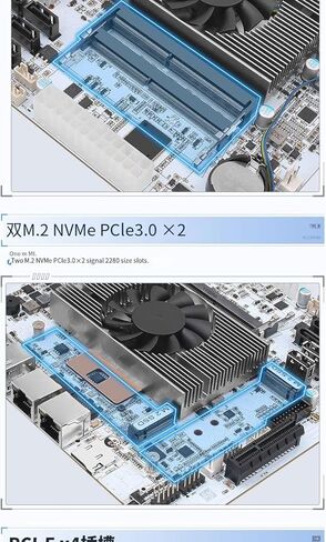اللوحة الأم I5-8265U الصناعية NAS 4 النوى 8 خيوط معالج منخفض الطاقة 2x2.5G i226 Network، 8xSATA، 4K DP HDMI، 1*PCI-E x4، 2*M.2 2280,2*DDR4، جدار حماية لجهاز التوجيه الناعم MINI-ITX in Saudi Arabia