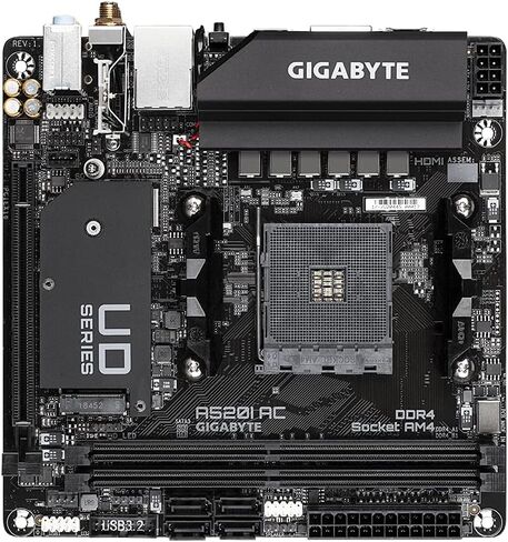 GIGABYTE A520I AC AMD A520 Socket AM4 Mini ITX DDR4-SDRAM Motherboard in Saudi Arabia