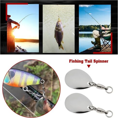 25PCS Fishing Tail Spinner with Ball Bearing Swivel Willow Leaf and Water Drop DIY Fishing Lures Accessories 32x10mm 25x8mm 18x14mm Gold Silver in Saudi Arabia