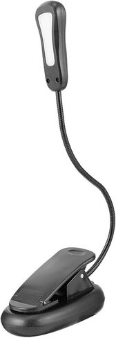 BESPORTBLE LED مشبك ضوء القراءة قابل للتعديل 9 مستويات عاكس الضوء LED مصباح USB قابل للشحن ضوء الكتاب لغرفة النوم والمهاجع استخدام التحكم بذراع واحد باللون الأسود in Kuwait