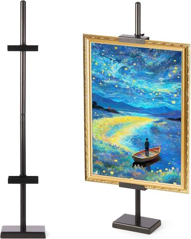 1pcs Adjustable Tabletop Easel Stand for Picture Frames, Picture Easels for Display, Gold Easel, Picture Frame Stand, Adjustable Art Easel.(18inch,Black) in Saudi Arabia
