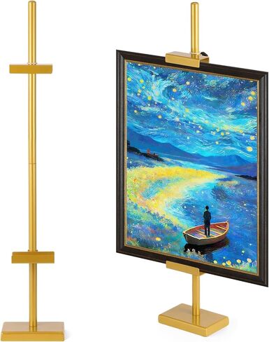 1pcs Adjustable Tabletop Easel Stand for Picture Frames, Picture Easels for Display, Gold Easel, Picture Frame Stand, Adjustable Art Easel.(18inch,Black) in Saudi Arabia
