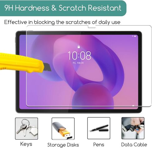 عبوتان مصممتان لجهاز Lenovo Idea Tab 11" 2025 / Lenovo Tab M11 / Lenovo Tab K11 LTE 11" 2024 (TB336FU، TB336ZU، TB330FU، TB330KU) واقي شاشة من الزجاج المقوى، فائق الوضوح، مضاد للخدش، خالي من الفقاعات in Saudi Arabia