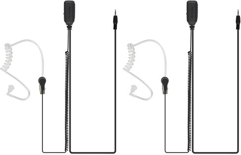 سماعة أذن Retevis RB48 Walkie-Talkie مع ميكروفون 1 دبوس 2.5 مم، VOX، سلك ملفوف، أنبوب صوتي، متوافق مع RB48 RT49 RT49B RT49P راديو ثنائي الاتجاه، سماعة رأس Walkie Talkie (عبوتان) in Kuwait