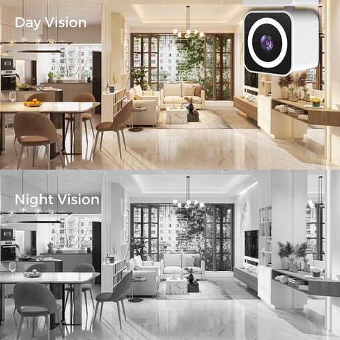 MOBI Connect Indoor Monitoring Camera with Two-Way Audio and 90 Degree Field of View, Night Vision, Motion Detection, Bluetooth and Wi-Fi Connectivity, Smart App Connection with Alerts in Saudi Arabia