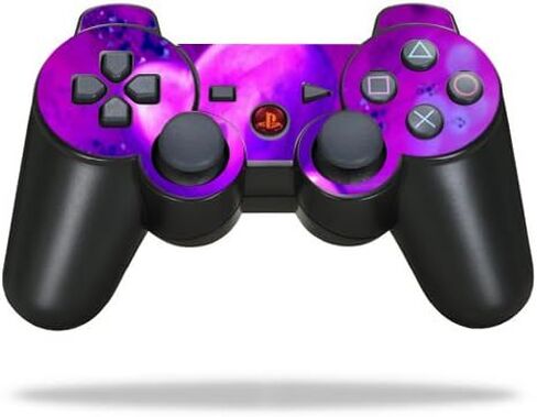 غلاف لاصق واقٍ من الفينيل متوافق مع جهاز التحكم Sony PlayStation 3 PS3، غلاف لاصق على شكل قلب أرجواني in Saudi Arabia