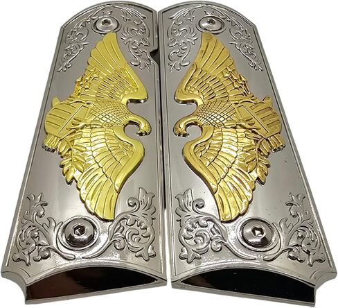1911 Full-Size Metal Grips for Kimber, Colt, Rock Island, Springfield, Taurus, and Clones 1911 Full-Size Grips (Government/Commander) â.“ Gold & Silver Bald Eagle, Ornate Scrollwork, Ambi-Cut in Saudi Arabia