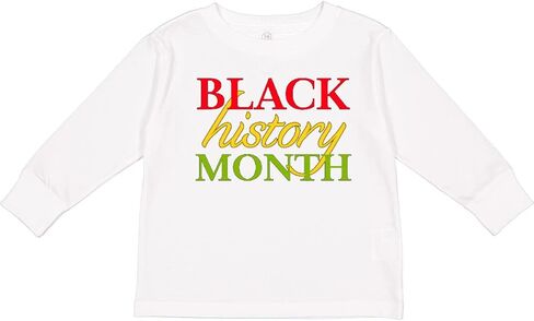 inktastic Black History Month- Red, Green, Yellow Toddler Long Sleeve T-Shirt in Saudi Arabia