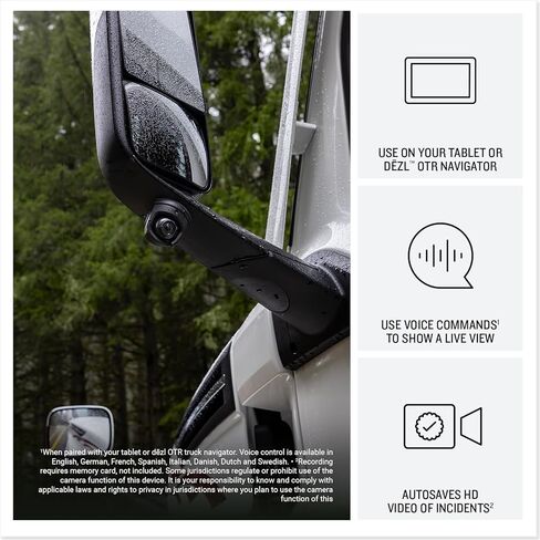 Garmin dēzl™ DualView, Rugged Side Camera System, See Live Views Down Each Side of Your Truck, Blind-Spot Monitoring with Merging Alerts, Incident Recording, Works with Your Tablet or Compatible GPS in Saudi Arabia