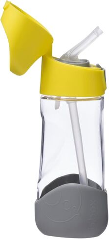 b.box 20oz Tritan Kids Water Bottle –Toddler Drink Bottle with Straw for School, Daycare, Travel w/Easy-Grip Triangular Design, Leak Proof Lid & Handle, BPA Free, Dishwasher Safe (Indigo Rose) in Saudi Arabia