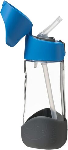 b.box 20oz Tritan Kids Water Bottle –Toddler Drink Bottle with Straw for School, Daycare, Travel w/Easy-Grip Triangular Design, Leak Proof Lid & Handle, BPA Free, Dishwasher Safe (Indigo Rose) in Saudi Arabia
