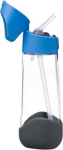 b.box 20oz Tritan Kids Water Bottle –Toddler Drink Bottle with Straw for School, Daycare, Travel w/Easy-Grip Triangular Design, Leak Proof Lid & Handle, BPA Free, Dishwasher Safe (Indigo Rose) in Saudi Arabia