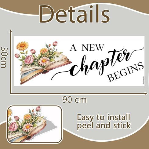 LANKBACK A New Chapter Begins Decal Storybook Baby Shower Decorations Bridal Shower Engagement Wedding Party Decorations in Saudi Arabia