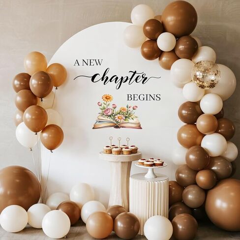 LANKBACK A New Chapter Begins Decal Storybook Baby Shower Decorations Bridal Shower Engagement Wedding Party Decorations in Saudi Arabia