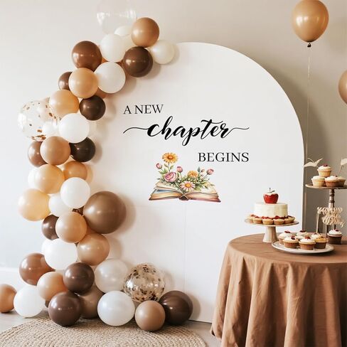 LANKBACK A New Chapter Begins Decal Storybook Baby Shower Decorations Bridal Shower Engagement Wedding Party Decorations in Saudi Arabia