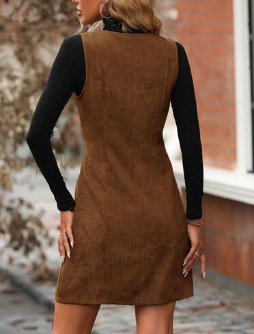 Fall Winter Women's r Vest Dresses for Women 2025 Crew Neck Sleeveless Knit Pullover Outfits in Saudi Arabia