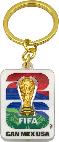 الإصدار الرسمي لكأس العالم FIFA 2026 - سلسلة مفاتيح دوارة ثلاثية الأبعاد لكأس FIFA مقاس 1.75 بوصة - عنصر إصدار لهواة الجمع - سبيكة زنك فاخرة وأكريليك؛ مثالية للمفاتيح وحقائب الصالة الرياضية وحقائب الظهر in Kuwait