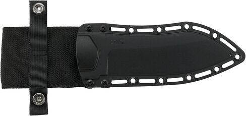 CRKT Catchall Outdoor Survival Fixed Blade Knife with Sheath: Stainless Steel Plain Edge Blade, Glass-Reinforced Nylon w/Rubber Overlay Handle, 2866 in Kuwait