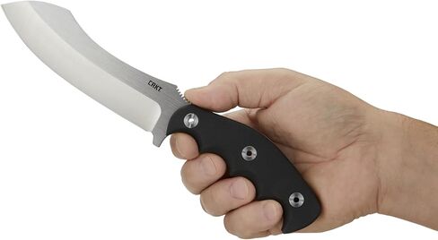 CRKT Catchall Outdoor Survival Fixed Blade Knife with Sheath: Stainless Steel Plain Edge Blade, Glass-Reinforced Nylon w/Rubber Overlay Handle, 2866 in Kuwait