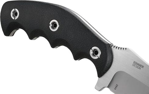 CRKT Catchall Outdoor Survival Fixed Blade Knife with Sheath: Stainless Steel Plain Edge Blade, Glass-Reinforced Nylon w/Rubber Overlay Handle, 2866 in Kuwait