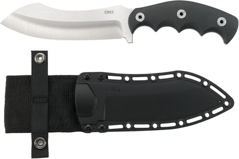 CRKT Catchall Outdoor Survival Fixed Blade Knife with Sheath: Stainless Steel Plain Edge Blade, Glass-Reinforced Nylon w/Rubber Overlay Handle, 2866 in Kuwait