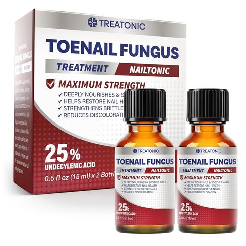 Treatonic Toenail Fungus Treatment Kit: Extra Strength Antifungal Nail Repair Solution with 25% Undecylenic Acid (30 mL) & 32 Nighttime Renewal Patches - Repairs Damaged & Restores Discolored Nails in Saudi Arabia