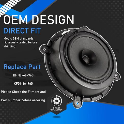 BHN9-66-960 Front Door Speaker Compatible with 2014-2018 Mazda 3 2013-2016 Mazda 6 CX-5 Coaxial Speaker Replaces KF01-66-960 in Saudi Arabia