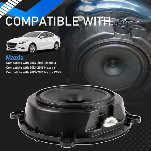 BHN9-66-960 Front Door Speaker Compatible with 2014-2018 Mazda 3 2013-2016 Mazda 6 CX-5 Coaxial Speaker Replaces KF01-66-960 in Saudi Arabia